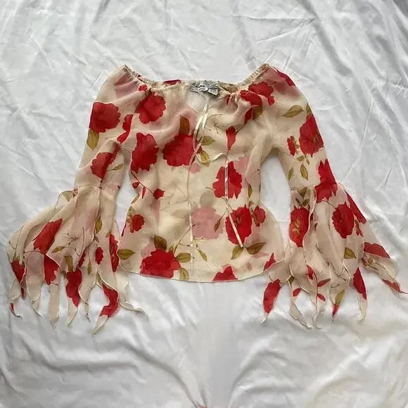 Y2K UNIQUE SPECTRUM FAIRY BLOUSE - Picture 3 of 8